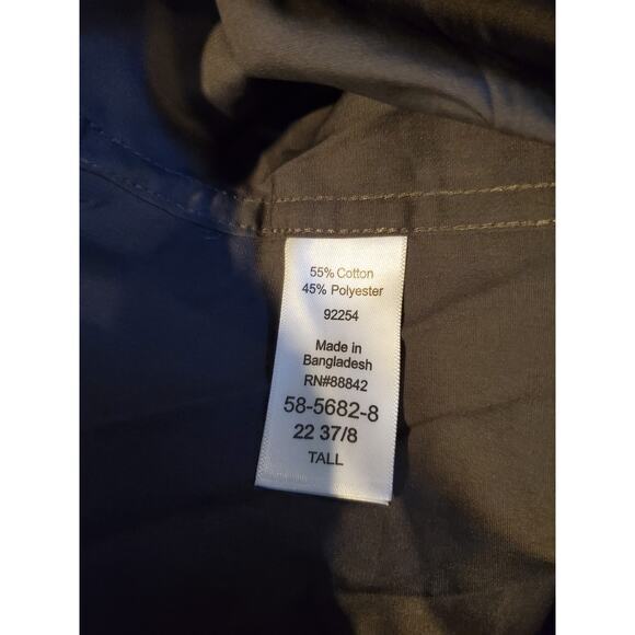 Kings Court Button Up Shirt Mens Sz 22‎ 37/8 Tall Gray Teflon Protection New - Picture 5 of 6